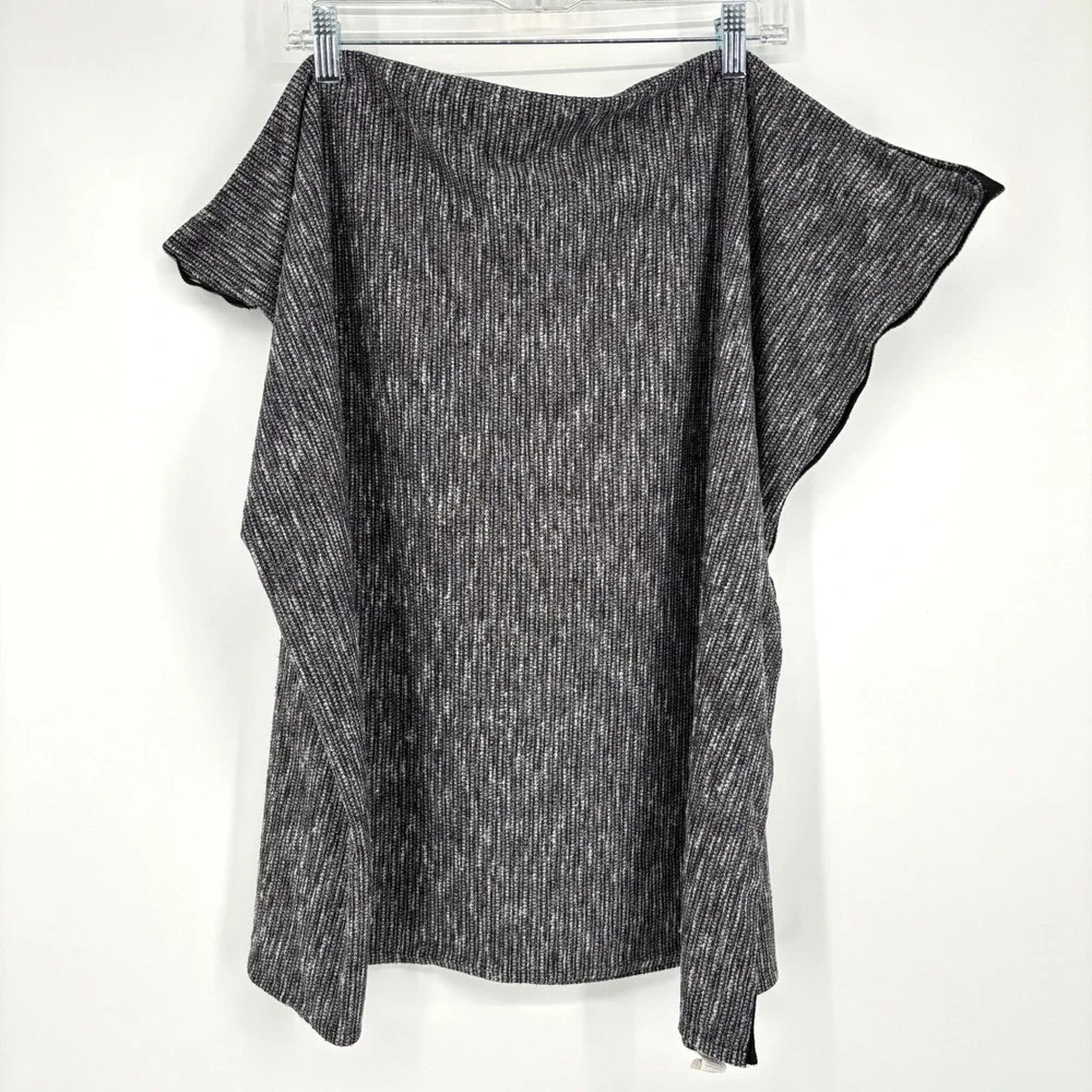 Lululemon Vinyasa Wrap Scarf Black White Space Dye Snap Button One Size O/S